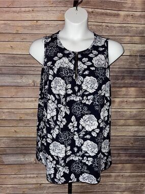 Stitch Wurks Floral Zip Tank - Size XL